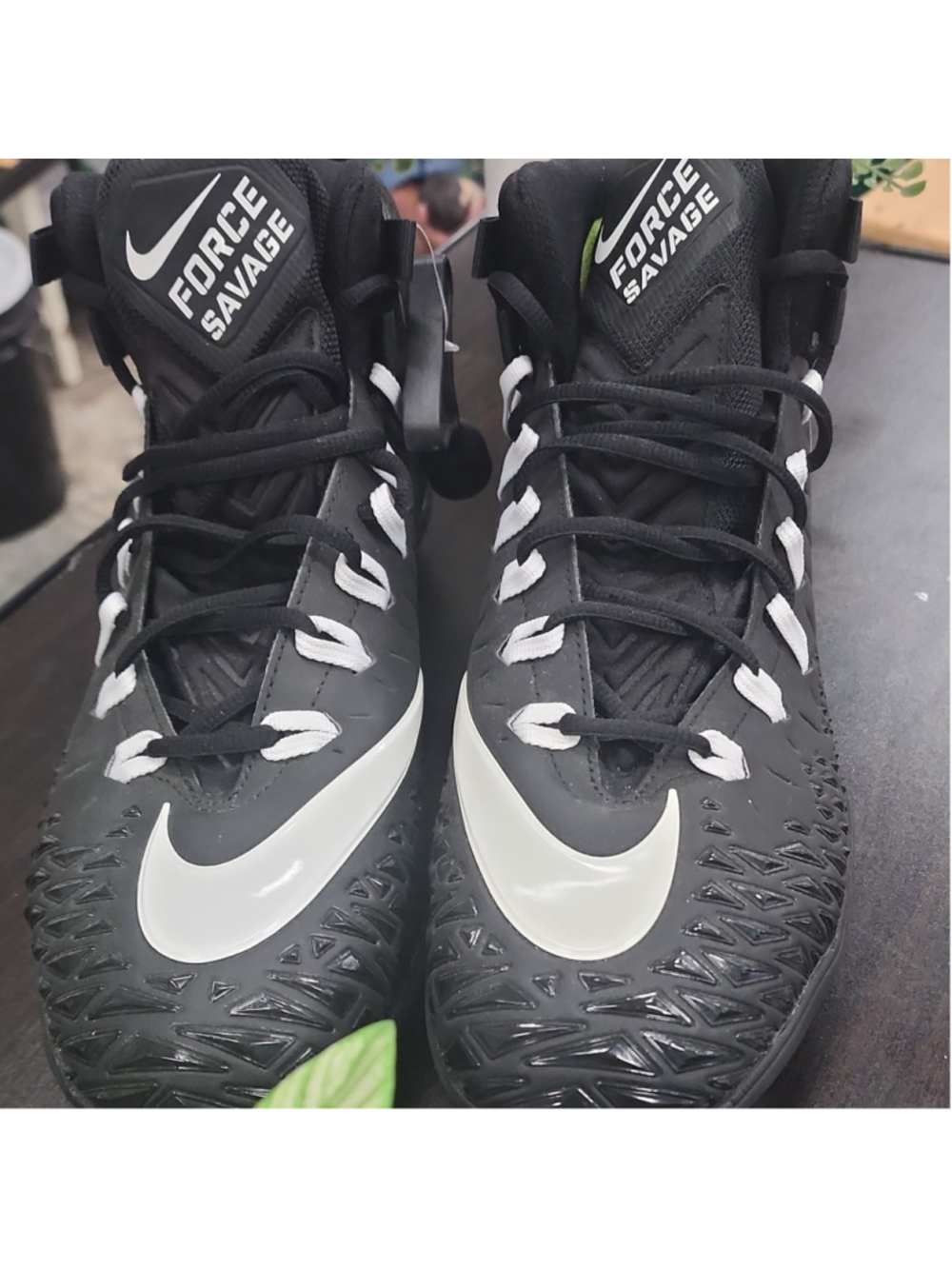 Nike Force Savage 902677-010 Men's Black White Football Cleats Size 13 - Picture 5 of 6